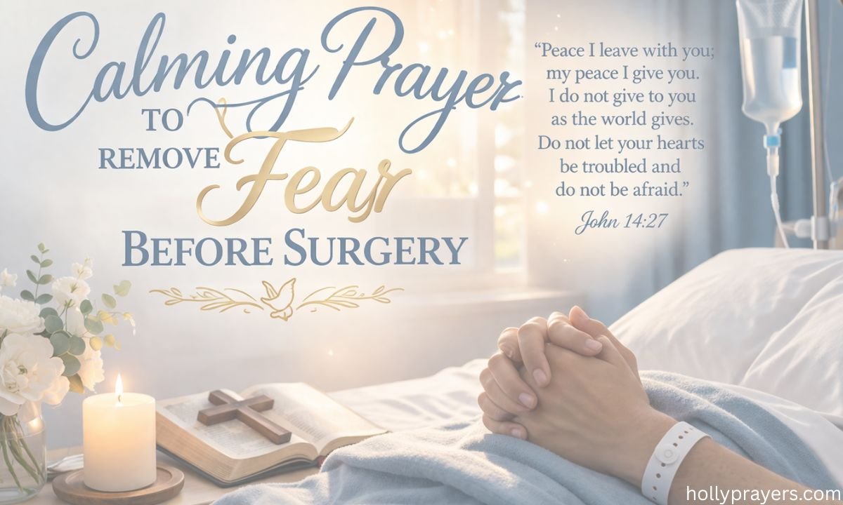 Calming Prayer to Remove Fear Before Surgery