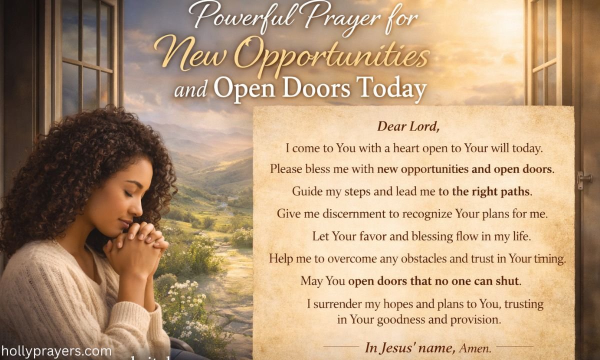 Powerful Prayer for New Opportunities and Open Doors Today