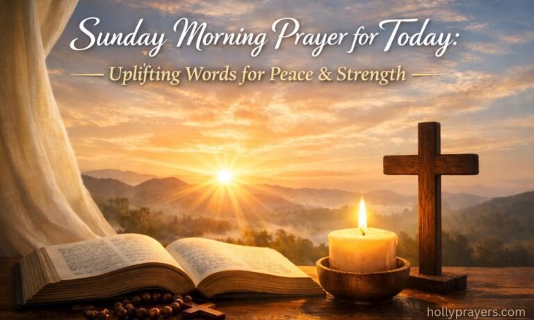 Sunday Morning Prayer for Today: Uplifting Words for Peace & Strength