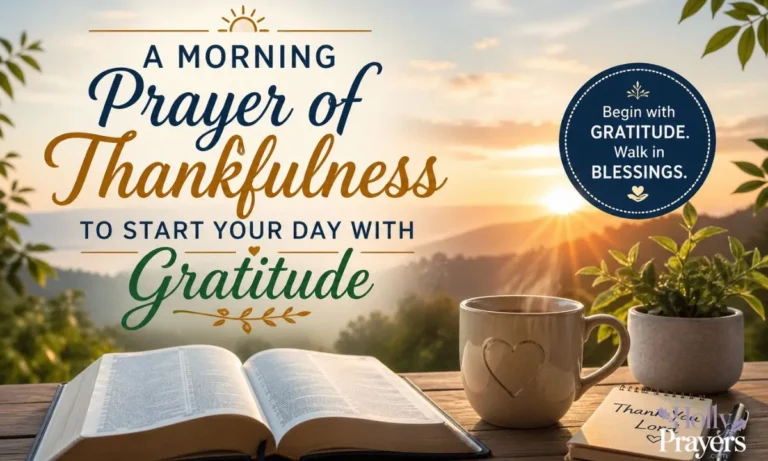 A Morning Prayer of Thankfulness to Start Your Day with Gratitude