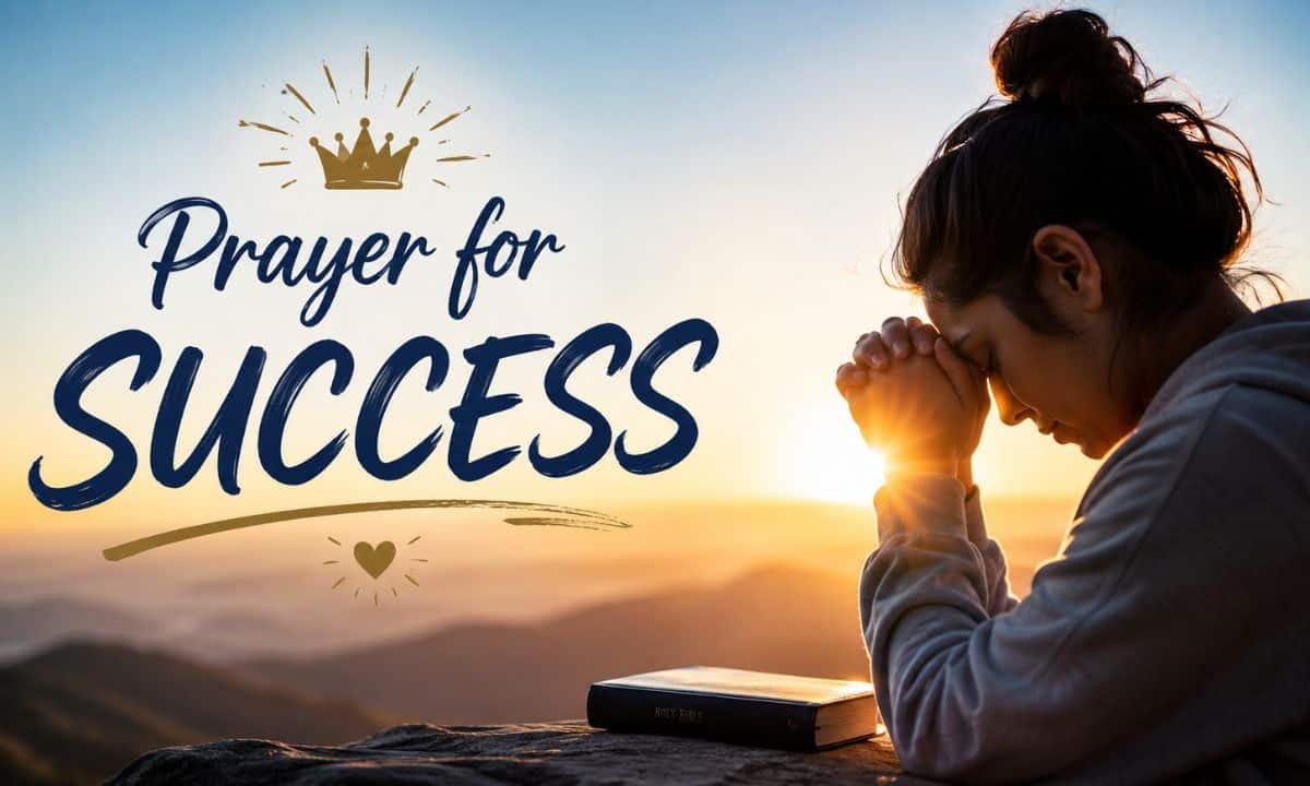 Prayer for Success – Christian praying for God's guidance, wisdom, and blessings