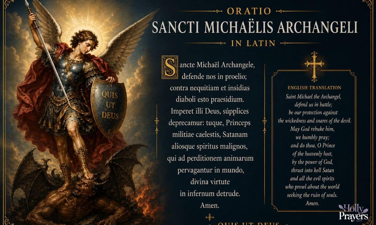 St. Michael the Archangel Prayer in Latin