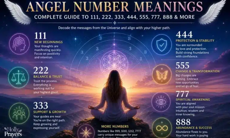 Angel Number Meanings Complete Guide to 111, 222, 333, 444, 555, 777, 888 & More