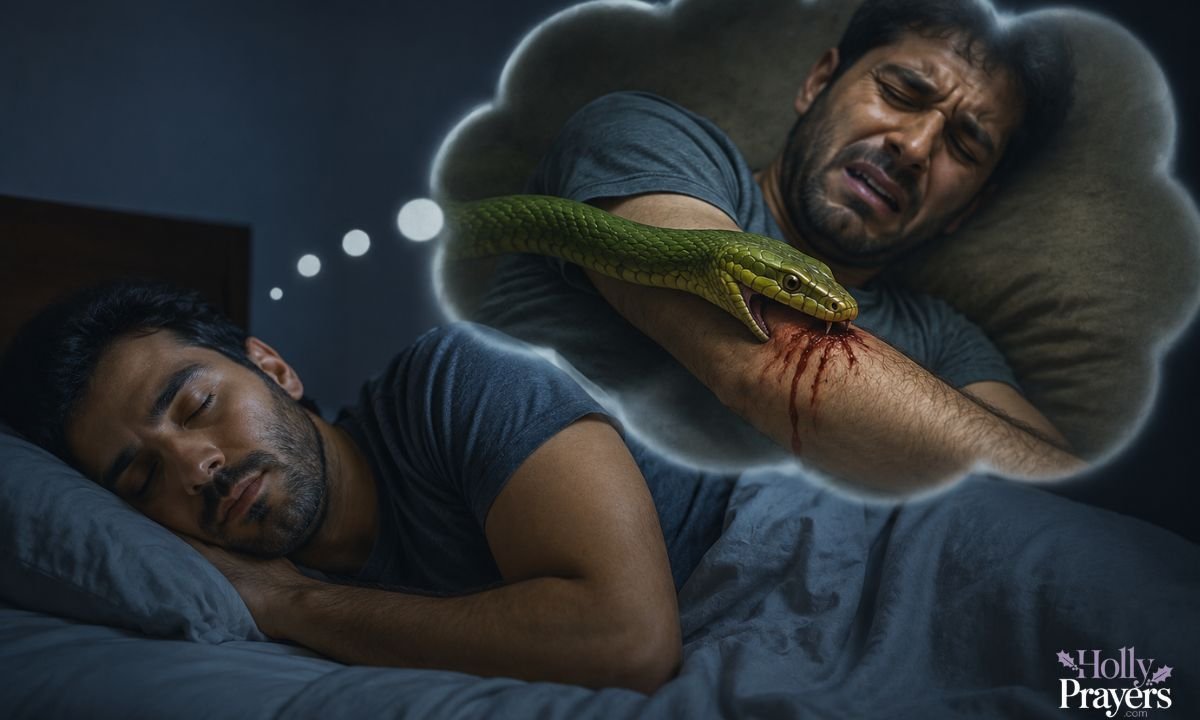 Dream of a Green Snake Biting You