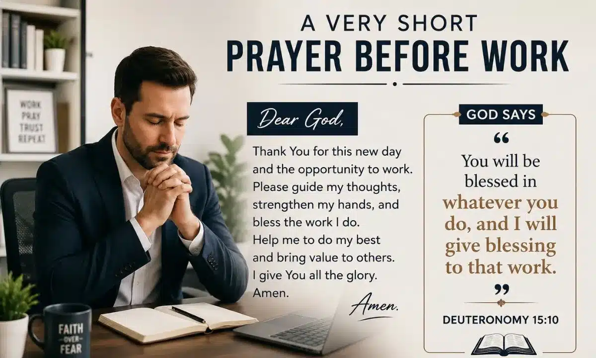 Very Short Prayer Before Work