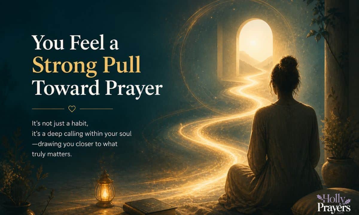 You Feel a Strong Pull Toward Prayer