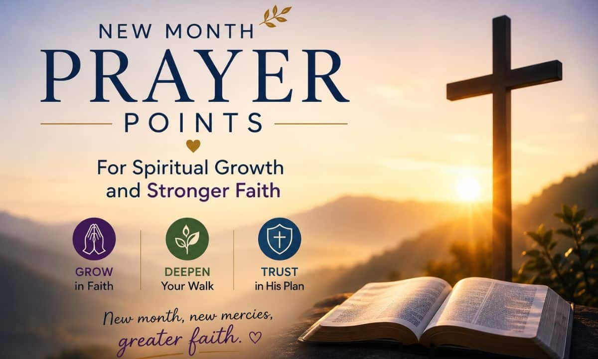 New Month Prayer Points for Spiritual Growth and Stronger Faith