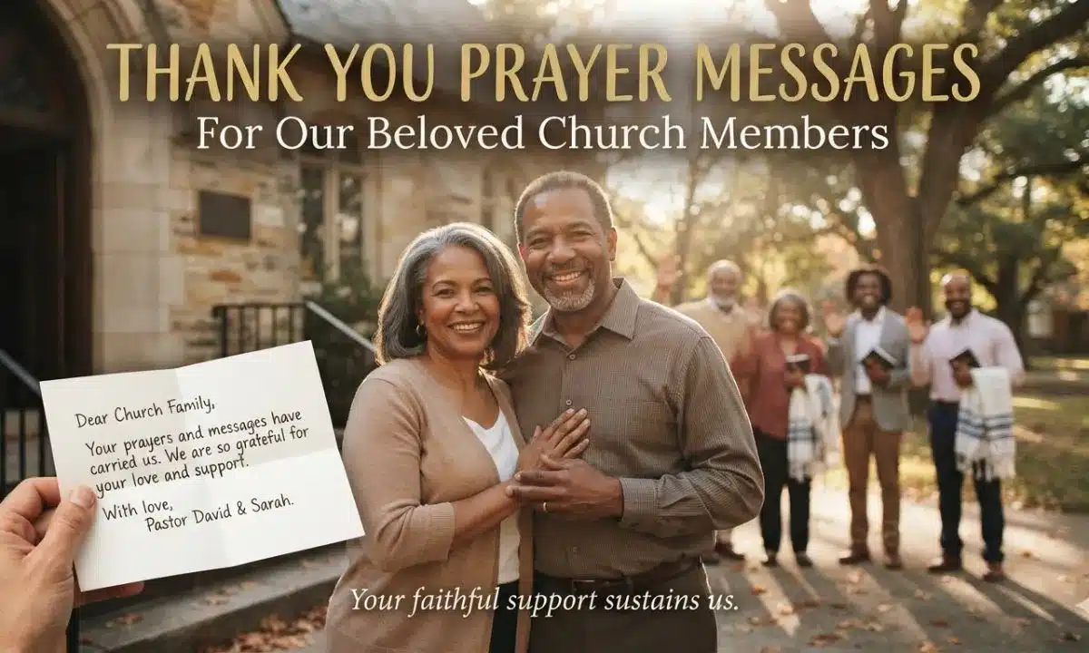 Thank You Prayer Messages for Church Members