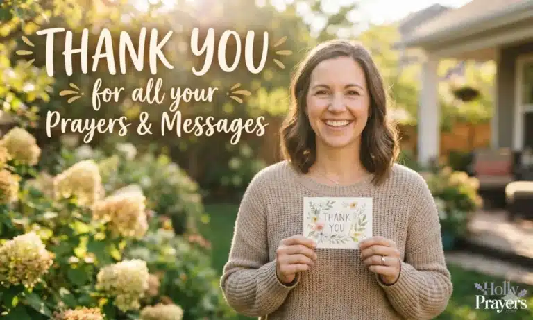 Thank You for All Your Prayers Messages