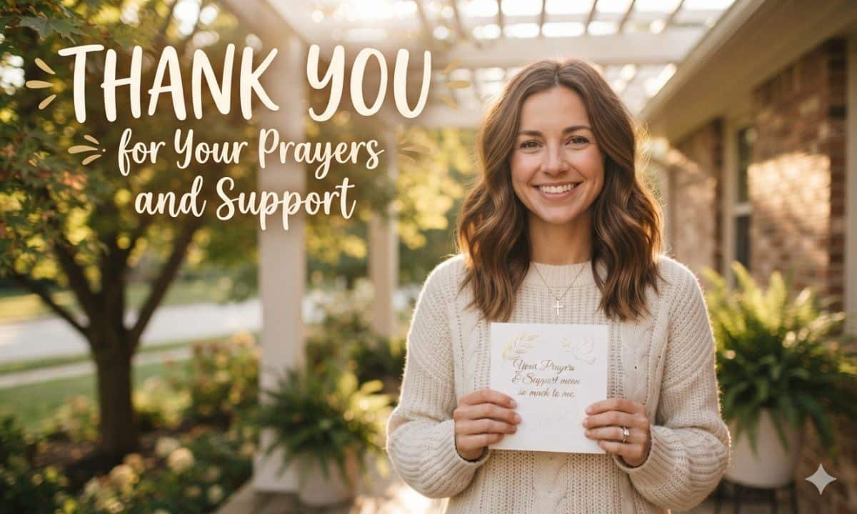 Thank You for Your Prayers and Support Messages