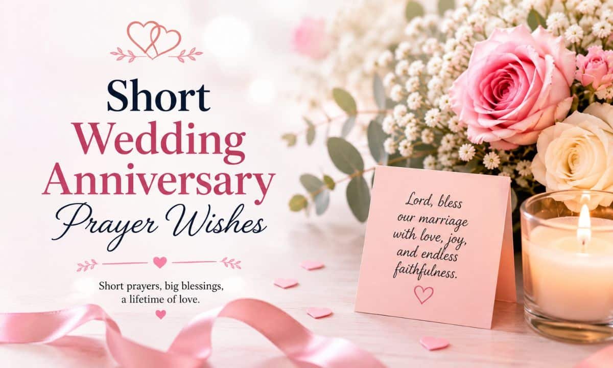 Short Wedding Anniversary Prayer Wishes